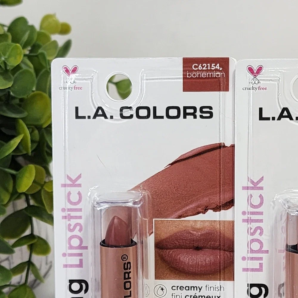 L.A. Colors Hydrating Lipstick Bohemian Creamy Finish C62154 - Lot of 2
