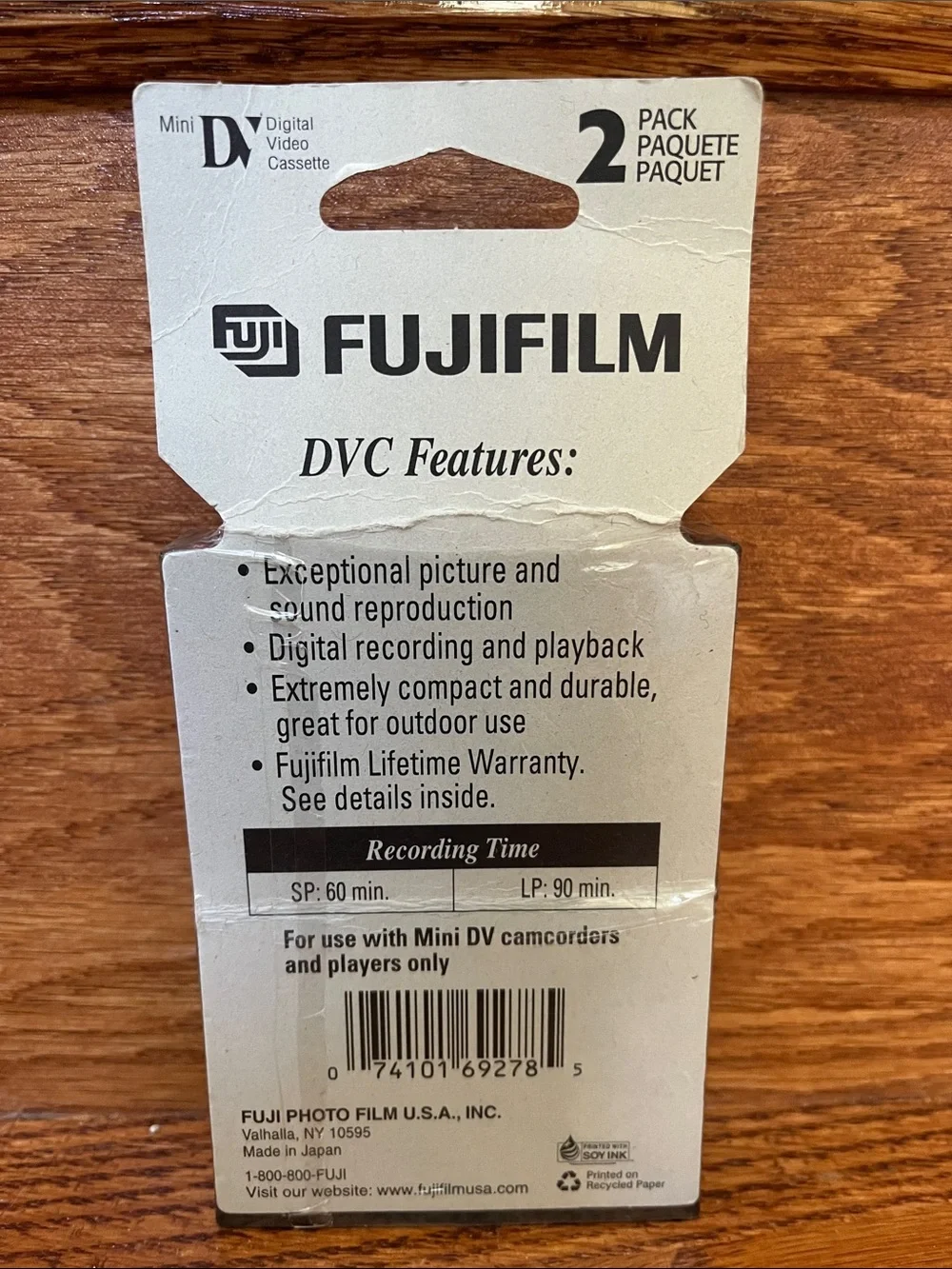 2 Fujifilm DVC 60 Min 90 Min LP Mini DV Digital Video Camcorder Cassette New NIP