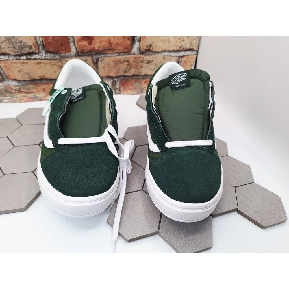 Vans OTW Old Skool Over CC Green White Skate Shoes VN0A7Q5EDGY Men Sz‎ 10 Chunky