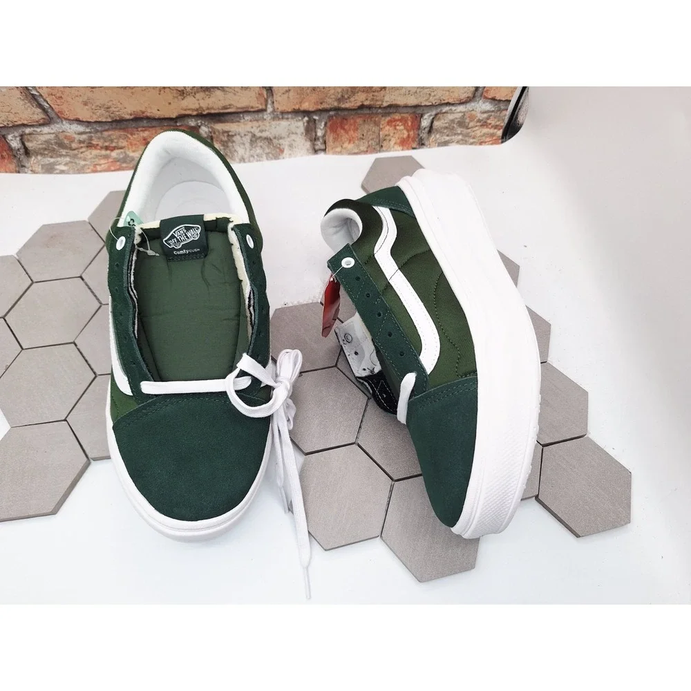 Vans OTW Old Skool Over CC Green White Skate Shoes VN0A7Q5EDGY Men Sz‎ 10 Chunky