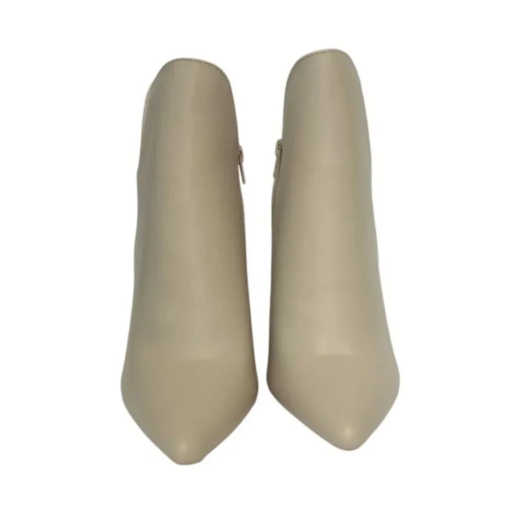 QUPID / Signal-84X / Beige / Faux Leather & Croc / Embossed Ankle / Booties / Hi