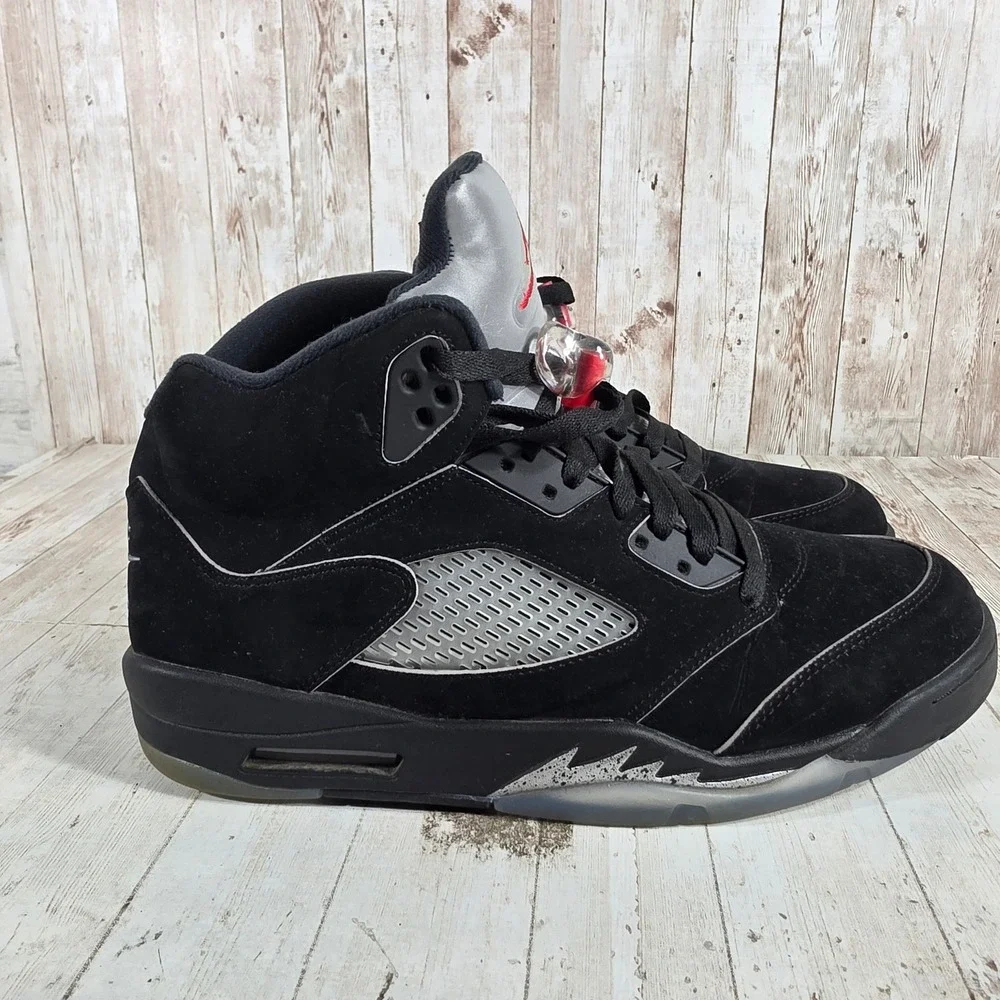 Jordan 5 Retro Metallic Black 2024 Mens High Top Sneakers HF3975-001 Size 13