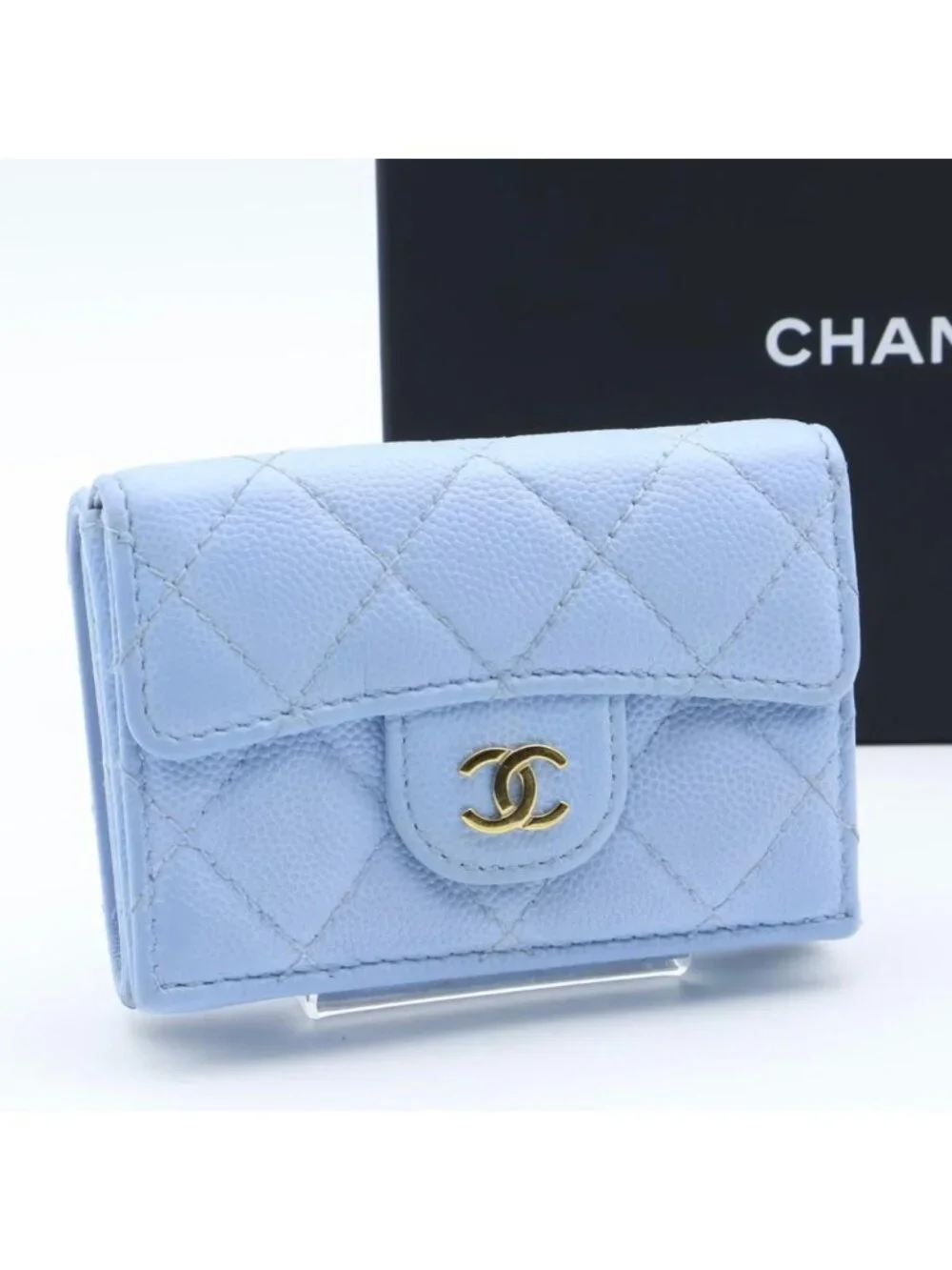 Chanel Timeless Classic Trifold Wallet Caviar Leather