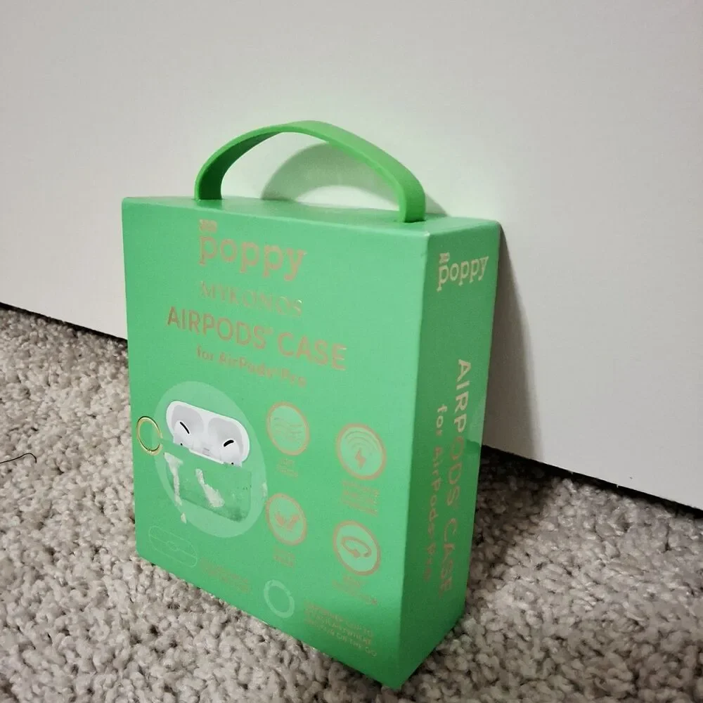 AirPods Pro Case XO Poppy Soft & Smooth Wireless Charging Green Case Brand New