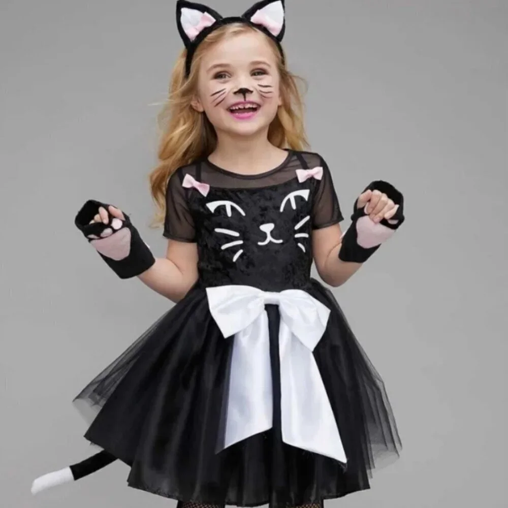 Chasing Fireflies Halloween Black Cat Costume - 12/14 (brand new)