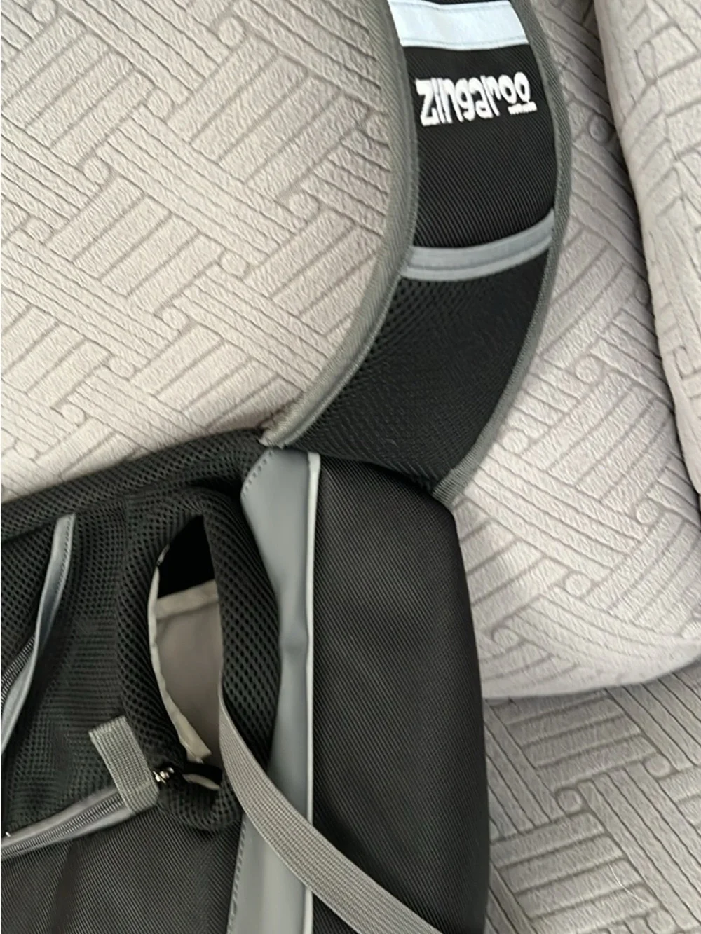 Pet Carrier Backpack - Black and Light Gray - Comfortable Travel Tote for Dogs