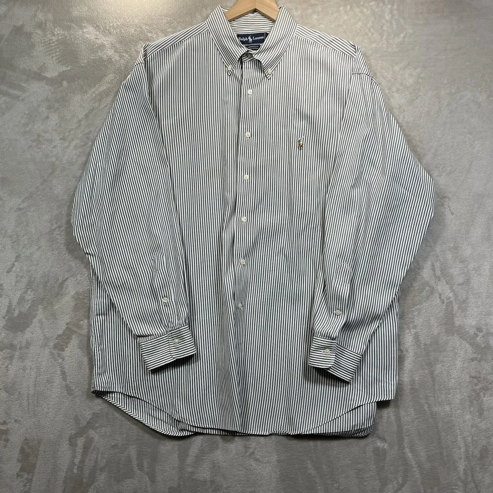 Polo Ralph Lauren Yarmouth Striped VTG Button Down Shirt 17.5-34