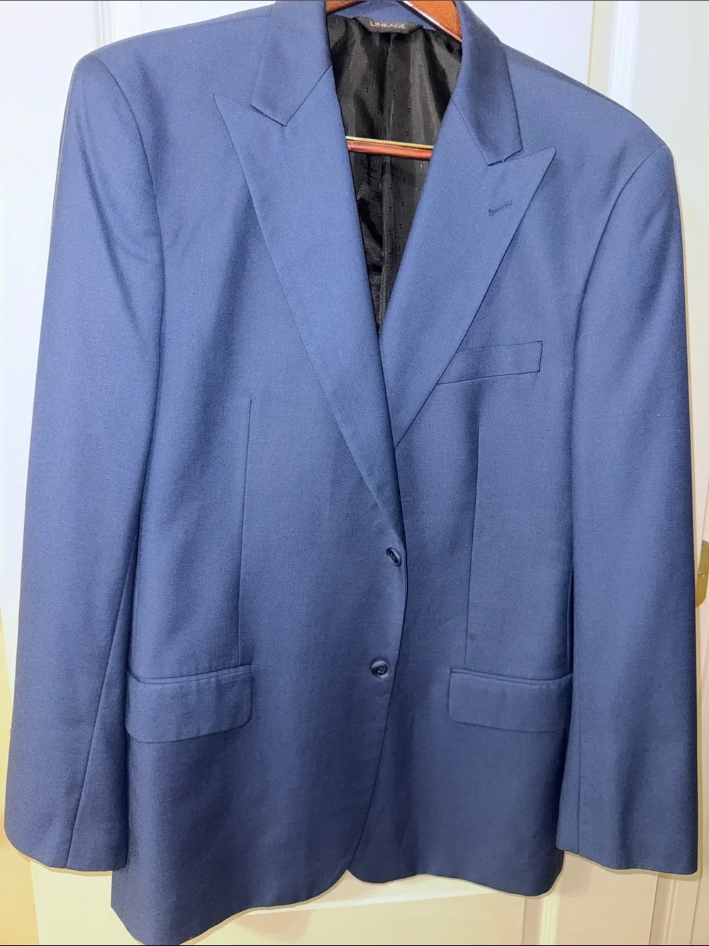 LINEAGE Men's Navy Blue Single-Breasted Blazer 48L NWOT