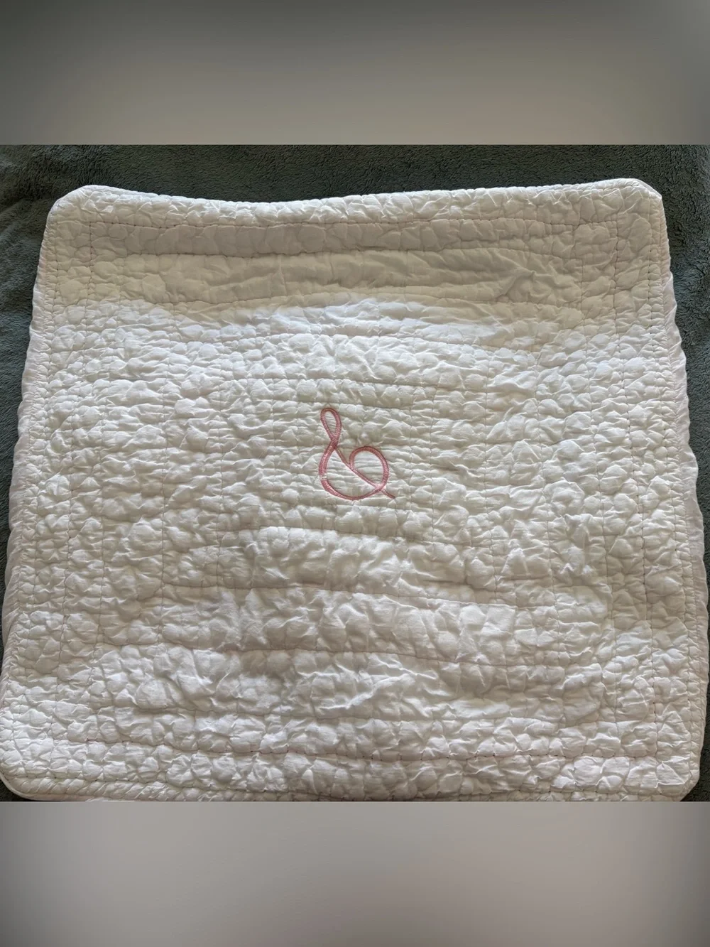 Pottery Barn Kids Pink & White Patchwork Twin Quilt & Pillowcase Set