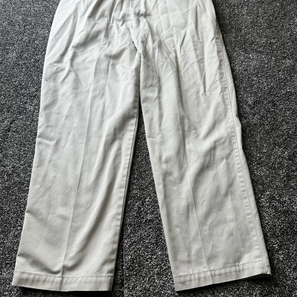 Docker Pants Mens 34x32 Beige Chino Pleated Front Classic Fit Slash‎ Pocket