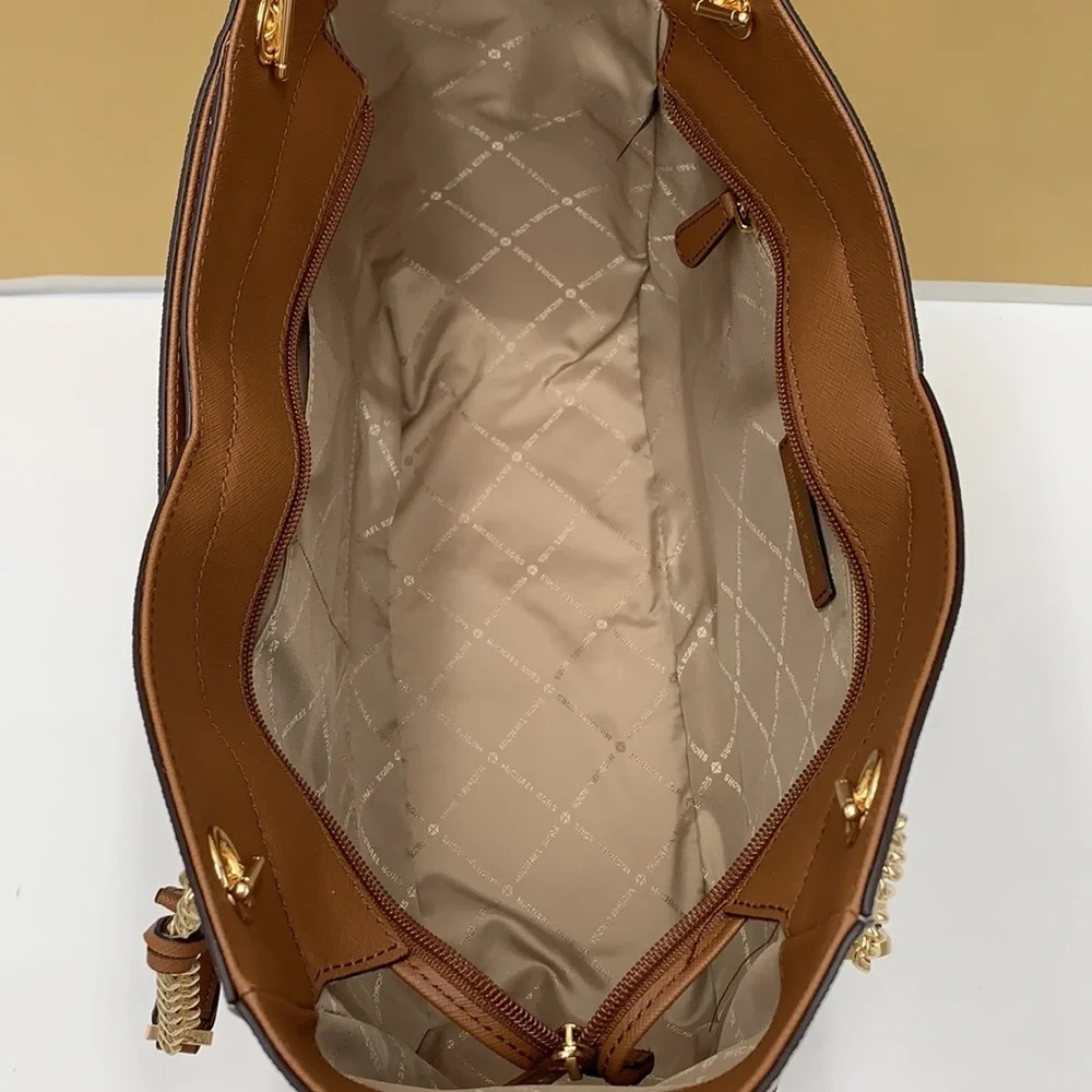 MICHAEL KORS LARGE X CHAIN SHOULDER TOTE & LG FLAT MULTIFUNCTIONAL PHONE CASE