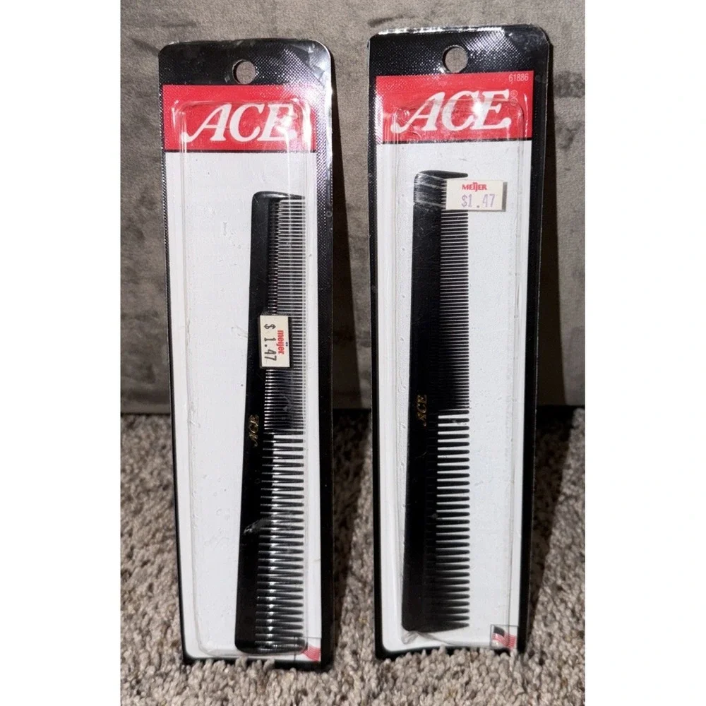 NOS VTG Genuine Ace Hard Rubber Comb 7