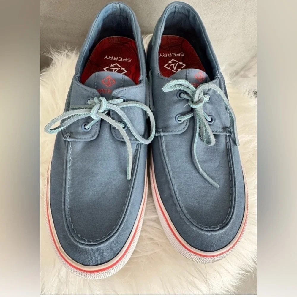 Men's SeaCycled Bahama Il Sneaker by Sperry Size 10.5 Canvas Boat Shoe