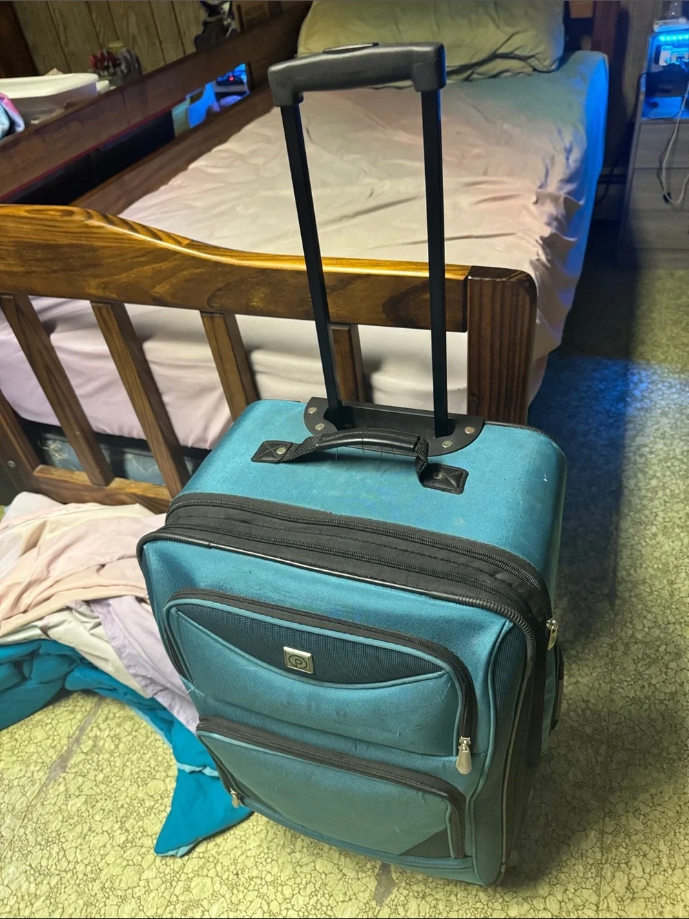 Teal Softside Rolling Suitcase - Versatile Travel Luggage