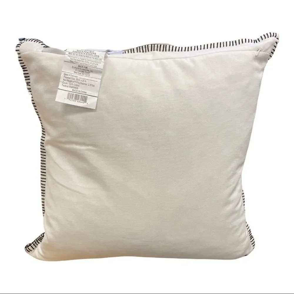 Rae Dunn Fall Throw‎ Pillow FARM FRESH PUMPKINS Blue Pickup Truck NWT 20”x20”