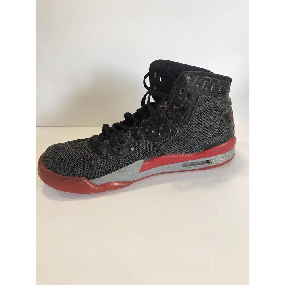 Nike Air Jordan BK high top black red and gray size 7Y‎