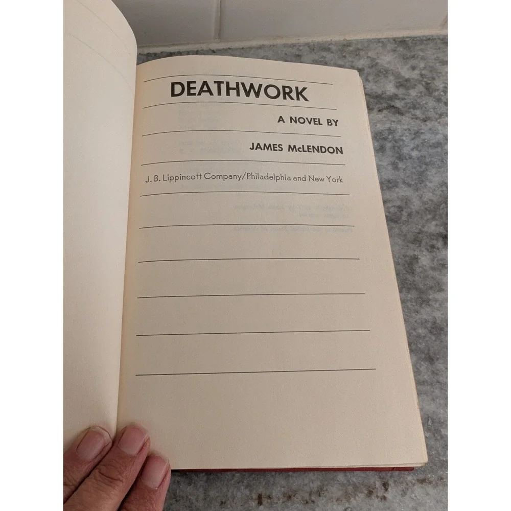 Deathwork - James‎ McLendon, 1977 Hardcover