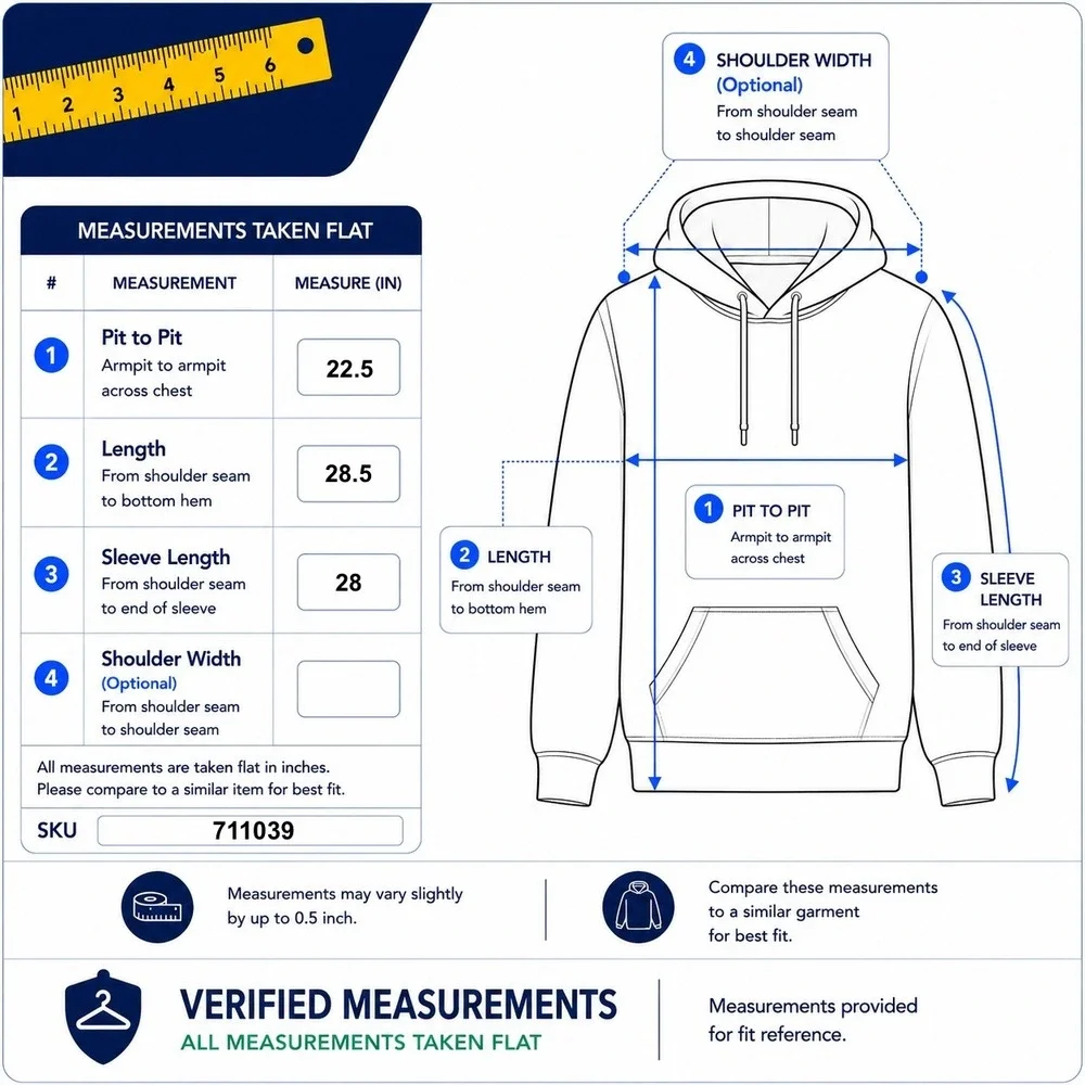 The North Face measurements pit