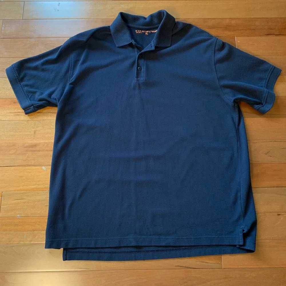 5.11 Tactical Professional Polo‎ Shirt Mens XL Navy Short Sleeve Cotton