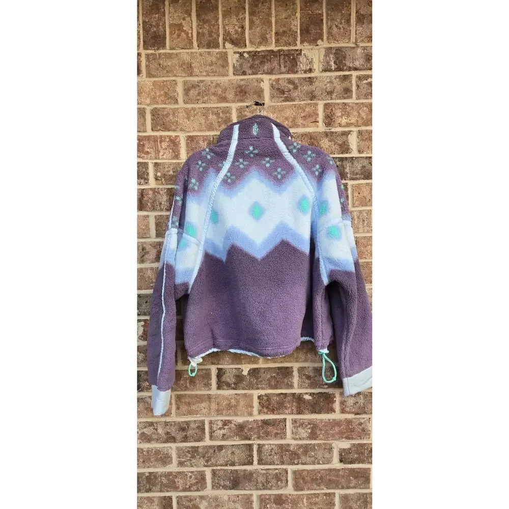 Free People Movement Printed Mountain High 1/2 Zip Size Small