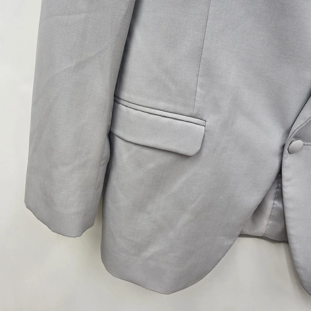 ALLURE MEN CEMENT GREY Tuxedo Sports‎ Coat Blazer Notch Coat 42R Formal Wear