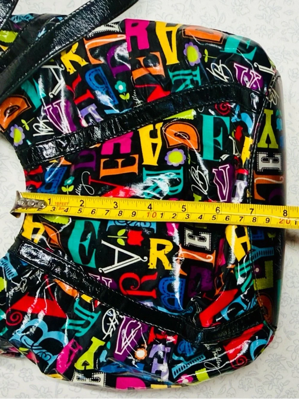 Vera Bradley A-Z Vinyl Hobo Shoulder Bag From A to Z Alphabet