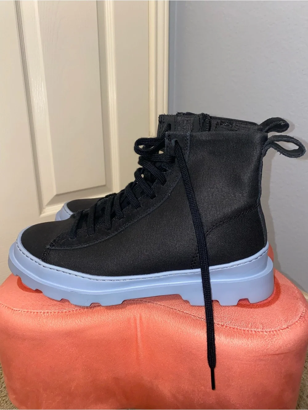 Camper black leather