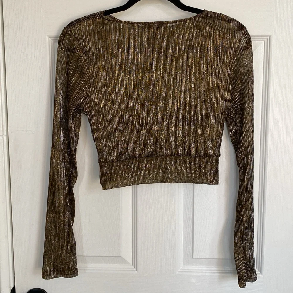 Shein Metallic Crop Top (M)