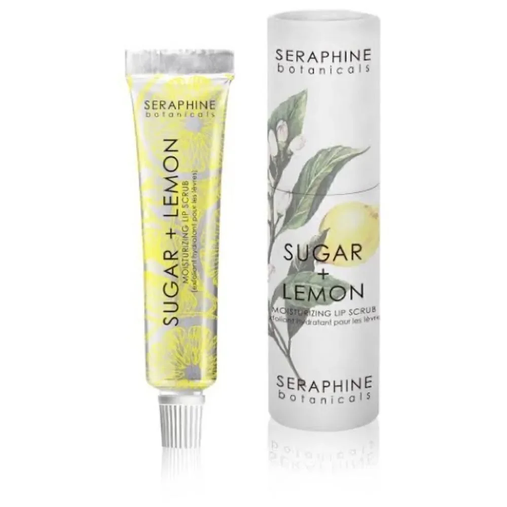 Seraphine Botanicals Sugar + Lemon - Moisturizing Lip Scrub NIB