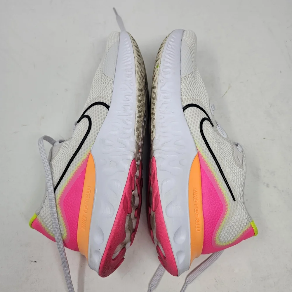 Nike Women's Renew‎ Run CK6360-005 White Multi Running Shoes Sneakers Size 11.