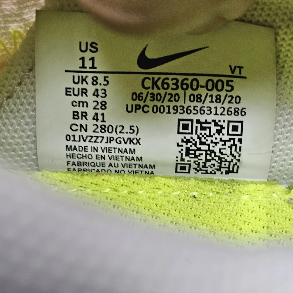 Nike Women's Renew‎ Run CK6360-005 White Multi Running Shoes Sneakers Size 11.