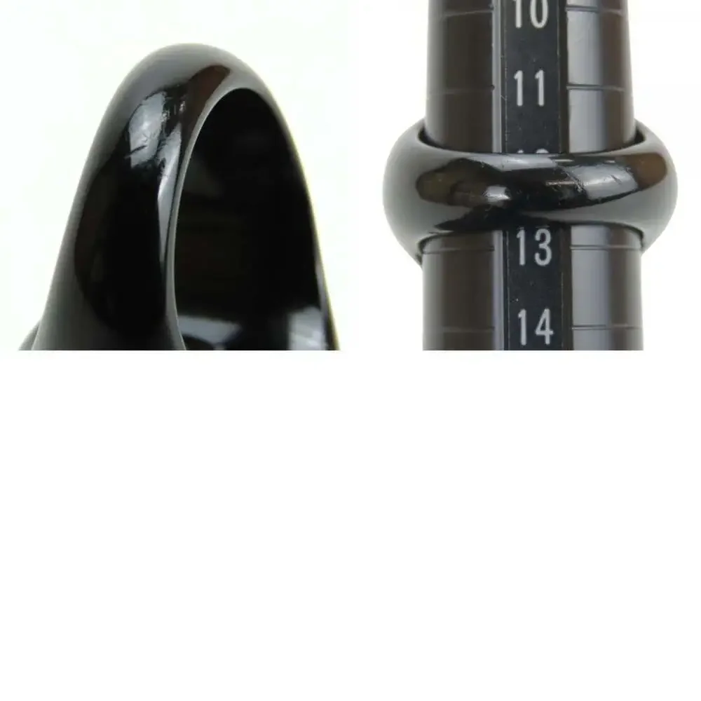 CHANEL Black Logo Ring