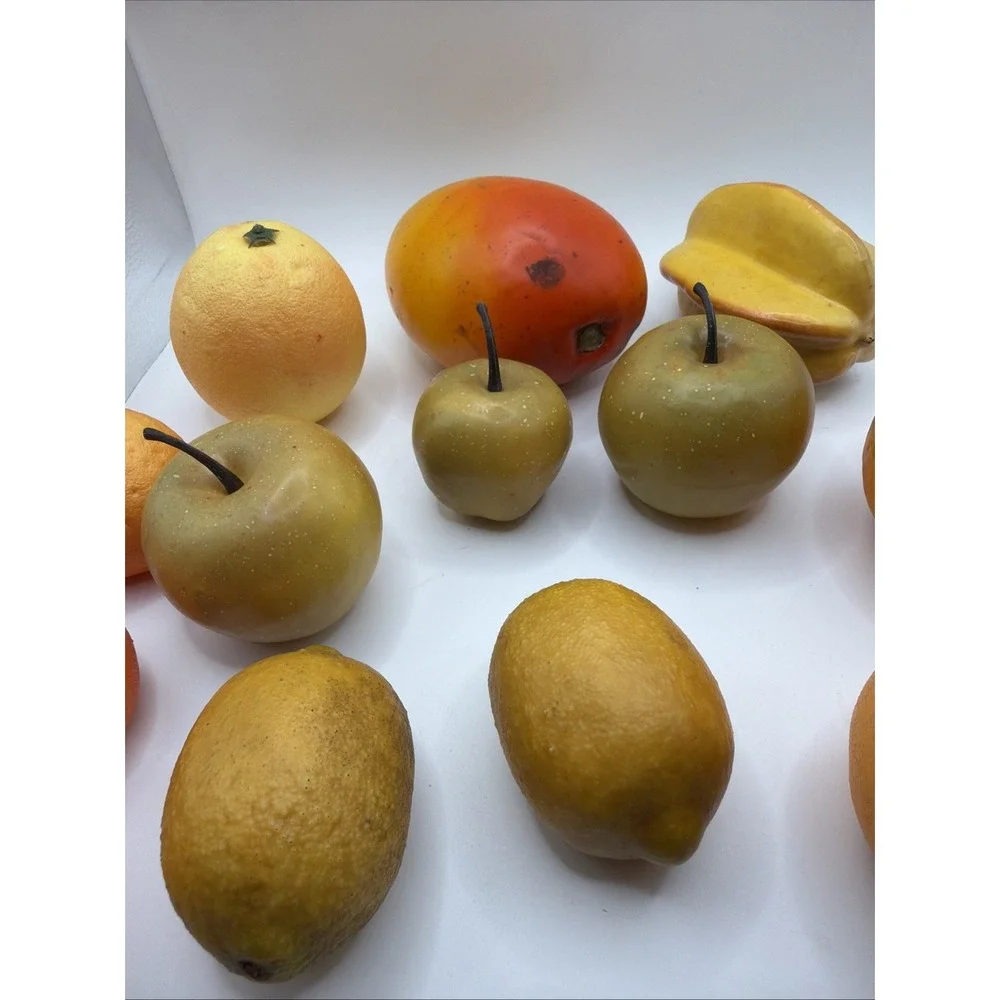 Mixed Artificial Fruit Set Faux‎ Apples Oranges Decor Bowl Filler Kitchen