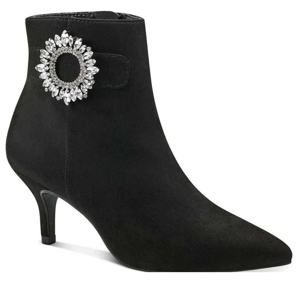 Charter Club Crafta Elegant Evening Booties Women's Shoes Size‎ 7.5 Black New
