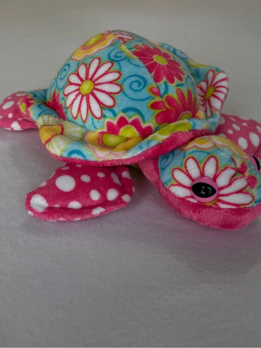 Genevieve Sea Turtle Pink Floral Stuffed Animal By Douglas  Cuddle Toy Plush 12”