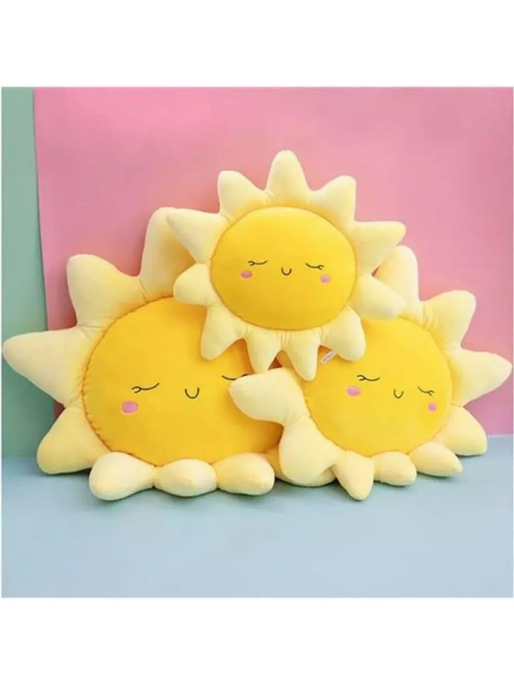 Oversized Sun Floor Pillow Plush Cushion 22 inch Round Throw Pillow for Kids Roo