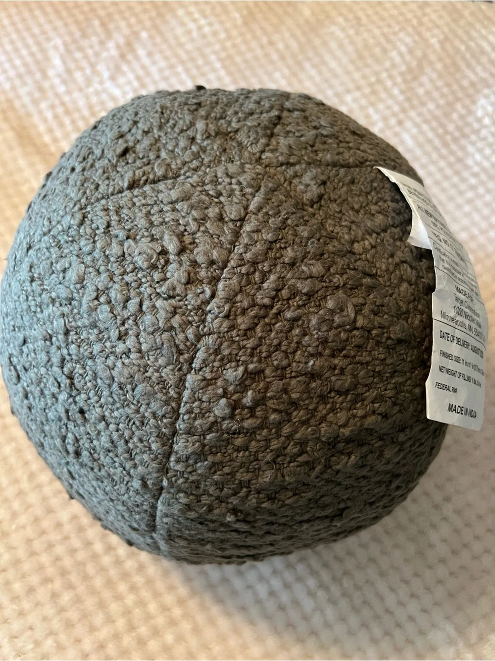Threshold Modern Round Green Textured Pillow