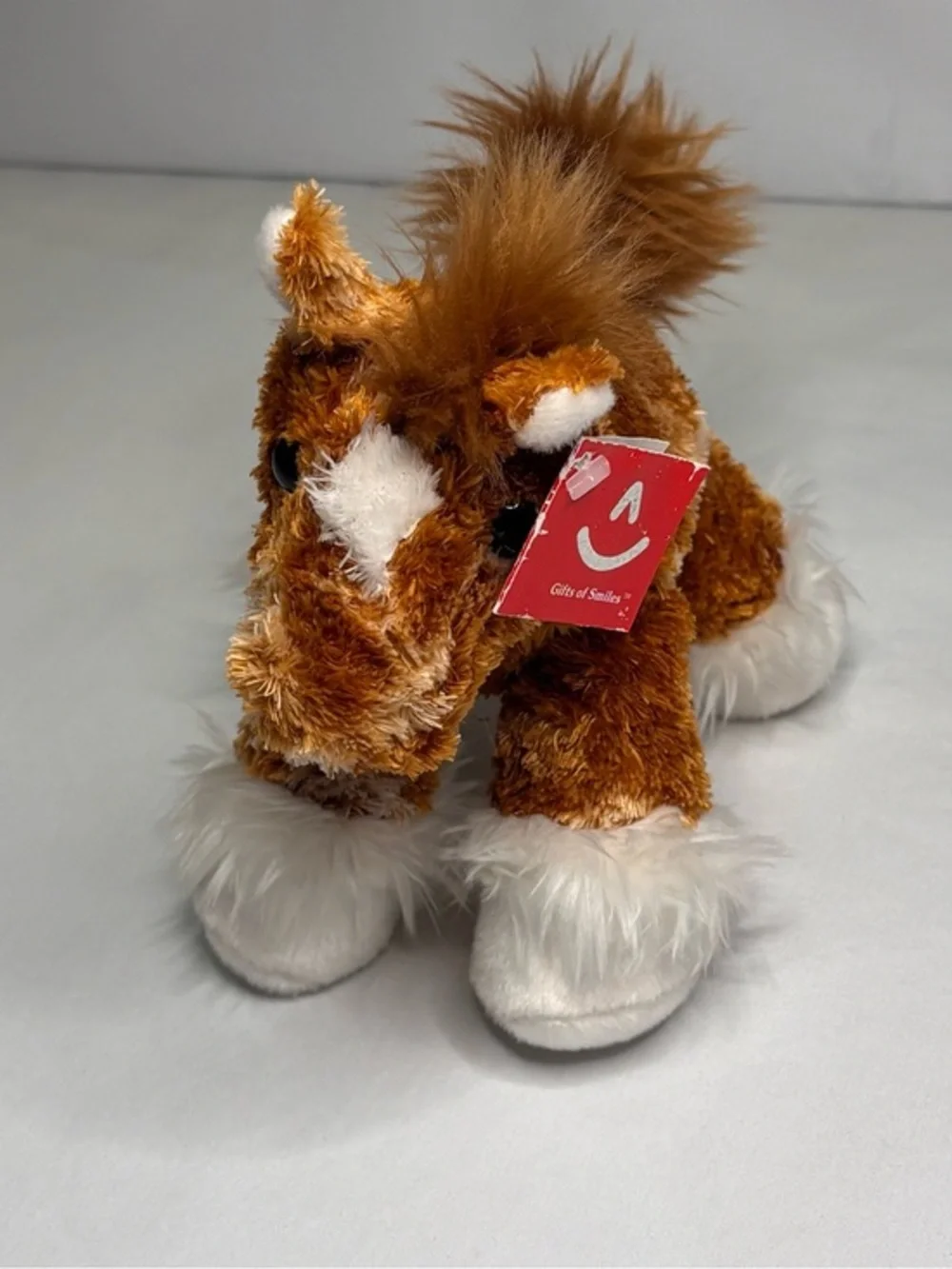 Aurora Mini Flopsies Clyde the Clydesdale horse plush toy