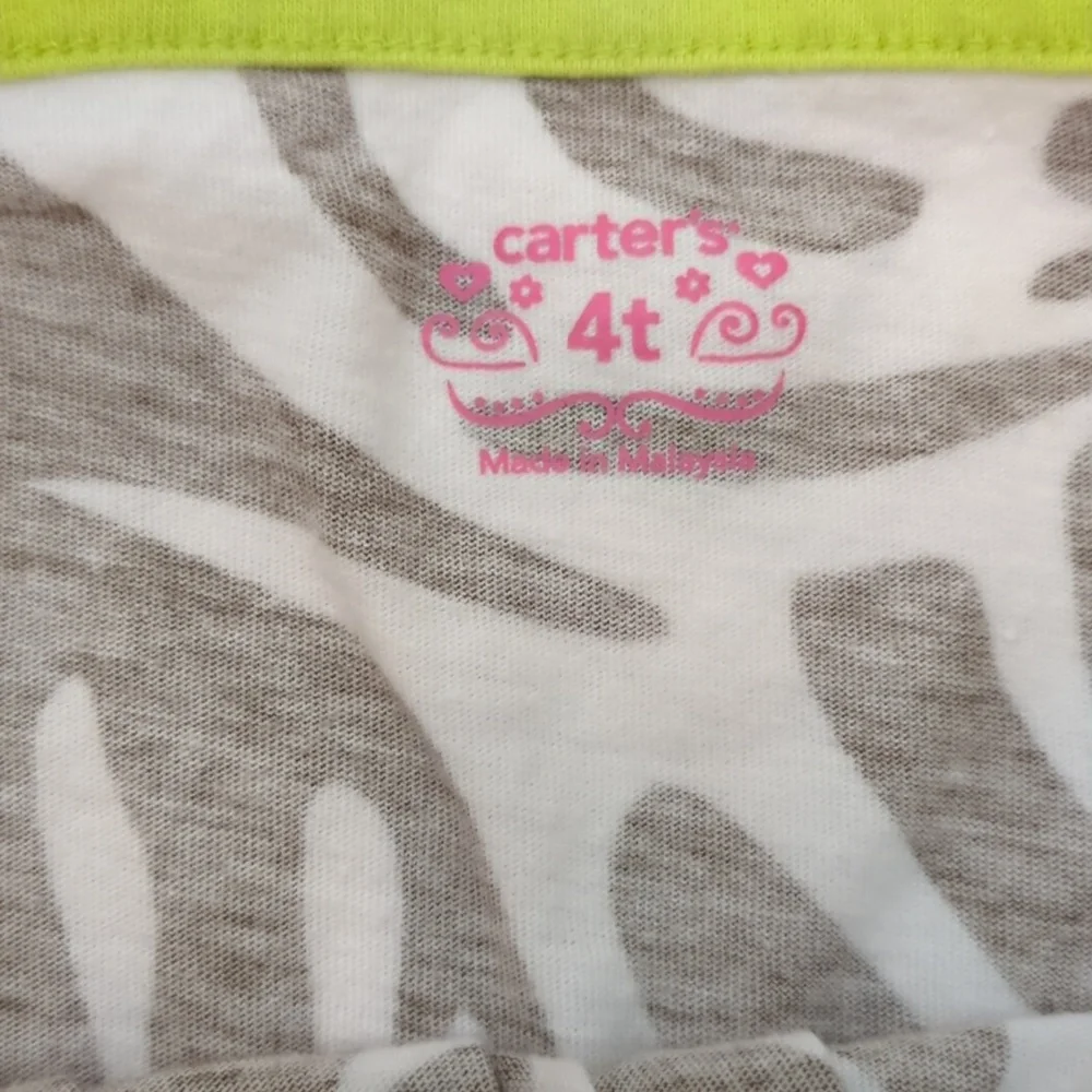 Carter's | Chocolate Brown Animal Print Camisole Narrow Kiwi Straps | 4T