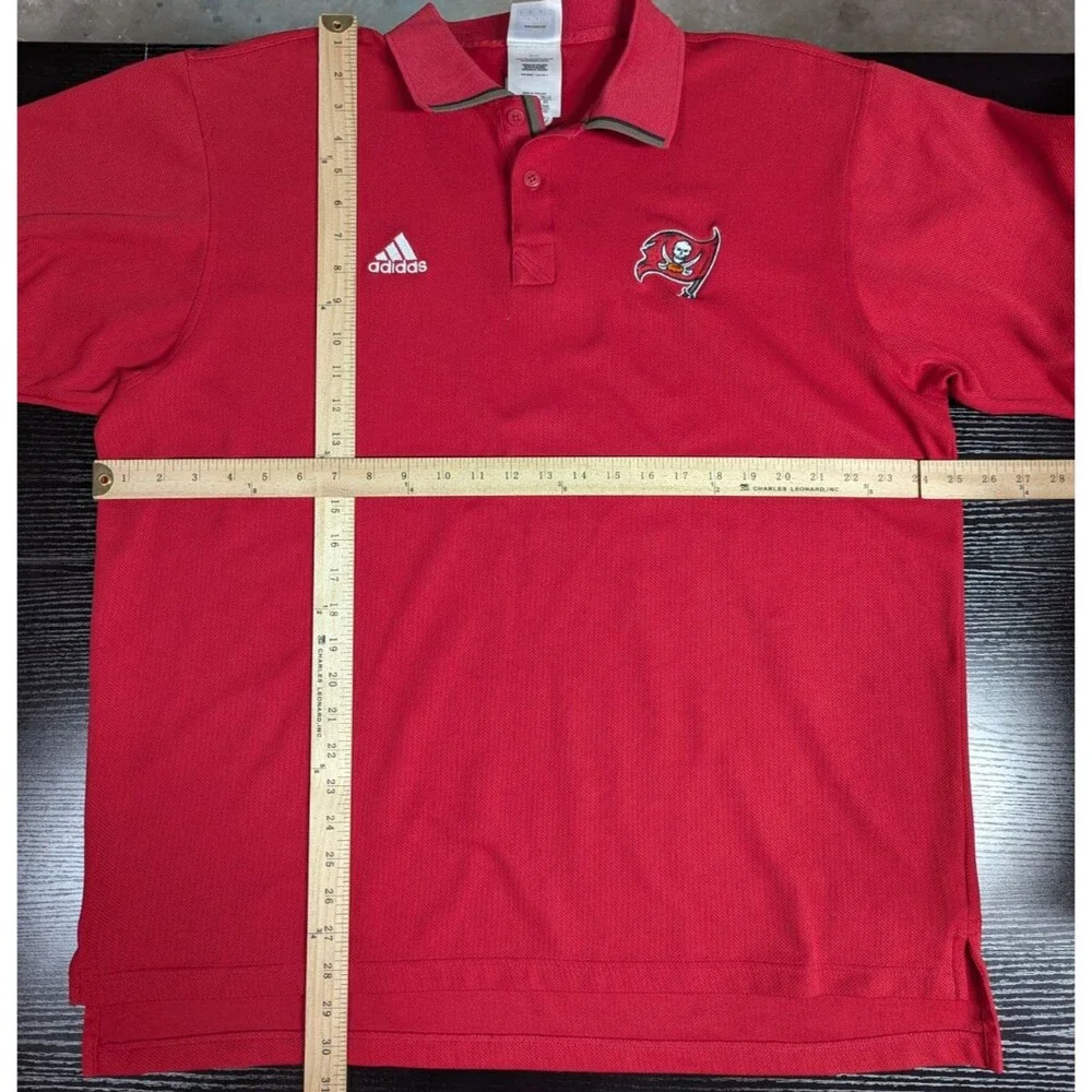 Adidas NFL‎ Tampa Bay Buccaneers Polo Shirt Men's XL Red