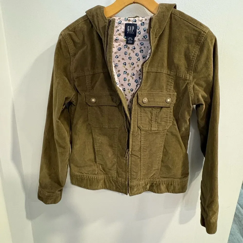 GAP Girls Olive Velvet Jacket