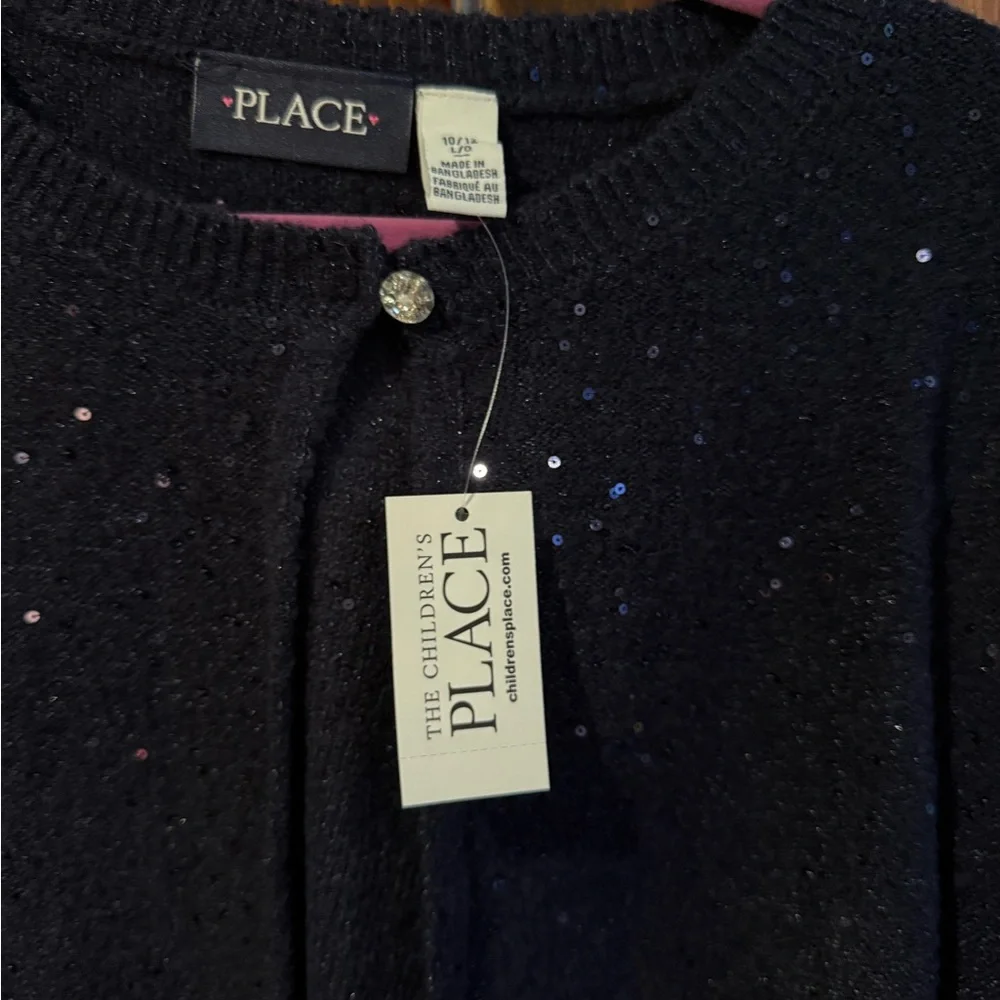 The Children's Place Navy Sequin Cardigan