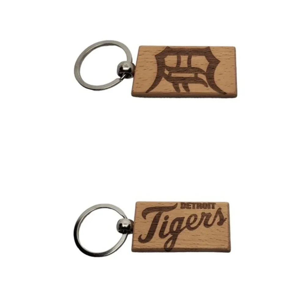 DETROIT TIGERS BASEBALL one custom wood‎ keychain laser burned
