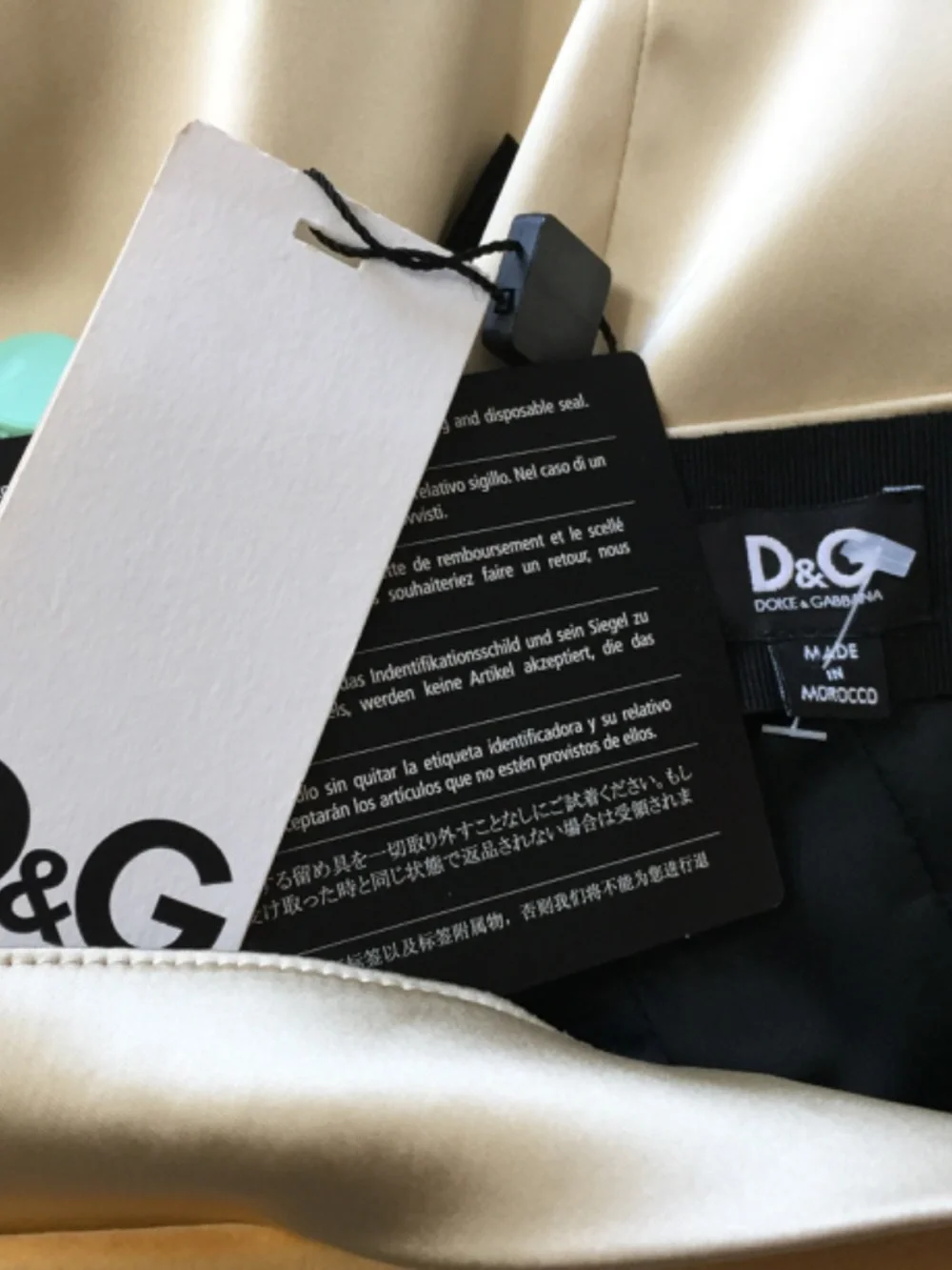 Dolce & Gabbana Gold Satin Pencil Skirt