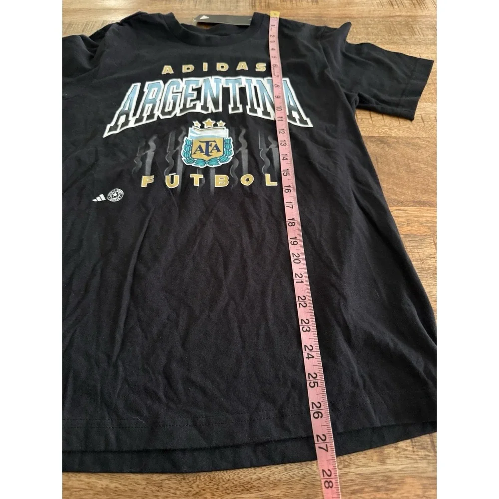NWT Adidas Argentina Futbol Graphic T Shirt Black Size Small AFA Soccer Tee