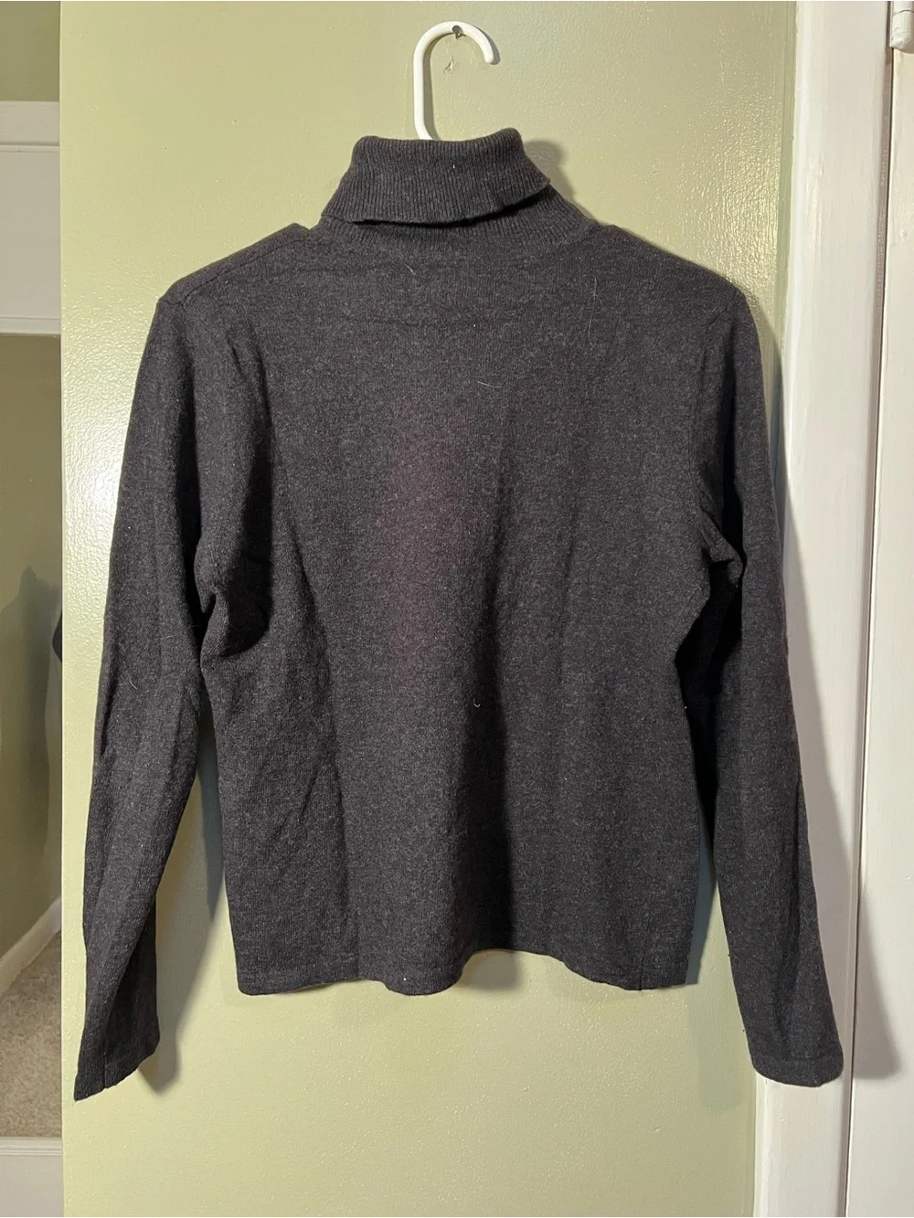 Vintage Lauren Ralph Lauren Turtleneck Sweater Dark Charcoal Gray Long Sleeve