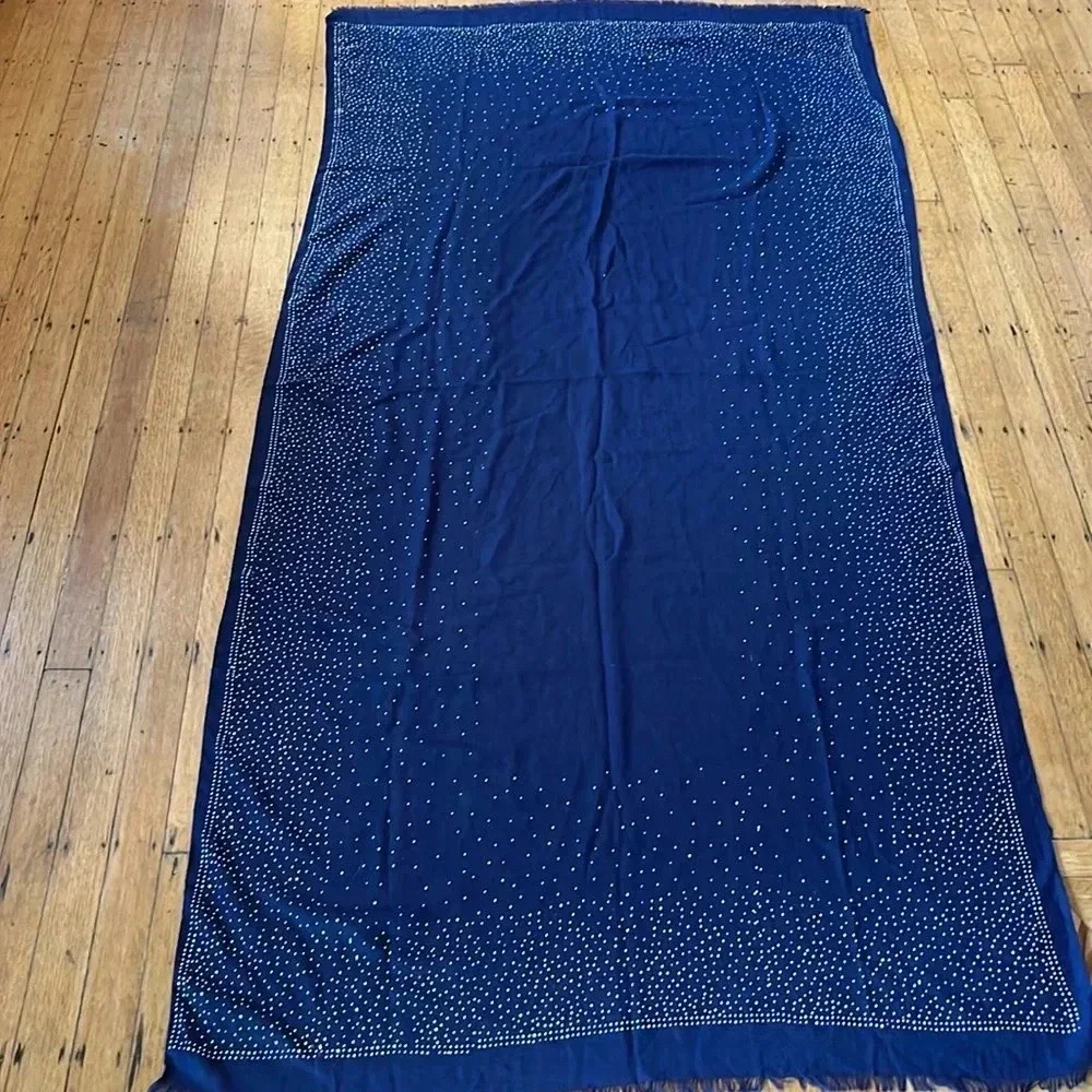 Navy studded shawl