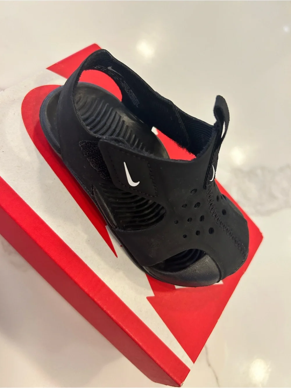 Nike Sunray Protect 2 Toddler Sandals - Black & White