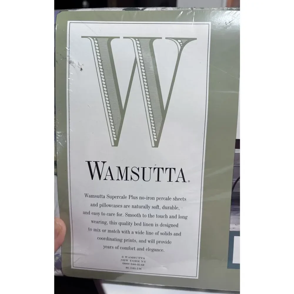 VTG WAMSUTTA Supercale Plus Clarissa Twin Flat Sheet Cottage Floral 86583