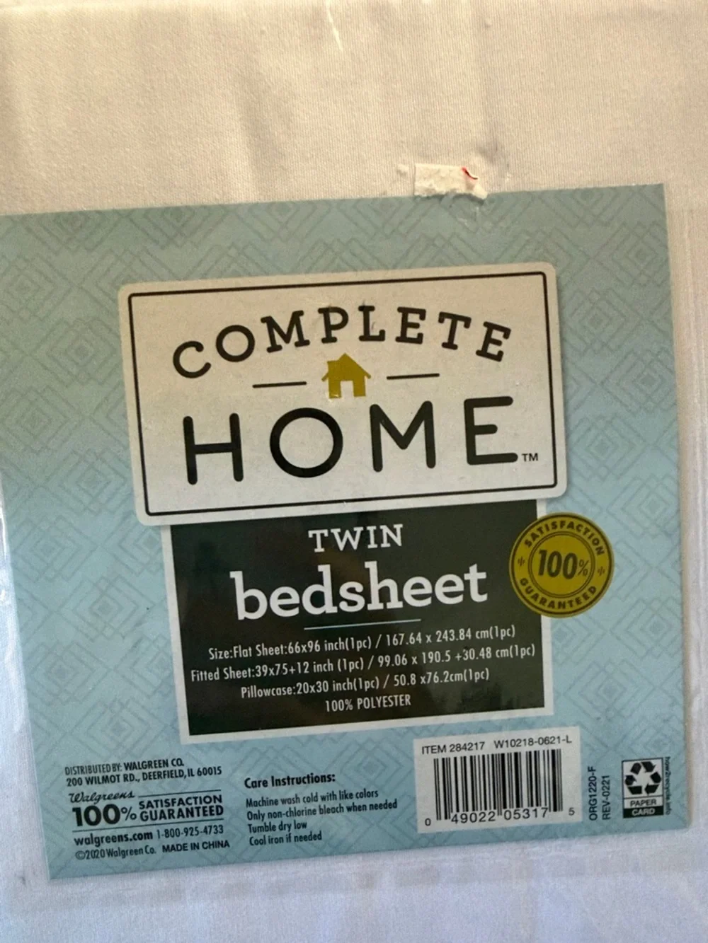 Twin White Bedsheet set